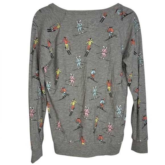 Chaser Vintage Ski Print Sweatshirt Size Medium - Picture 7 of 12